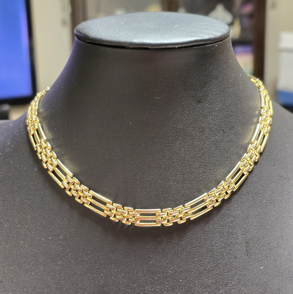 Gold Tone Watch Band Style Necklace Lot 8